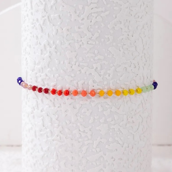Multicolored Boho Anklet - Picture 8 of 9